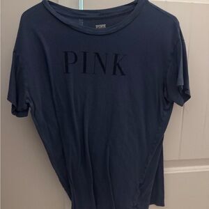 PINK Victoria's Secret Navy Short Sleeve Tee
